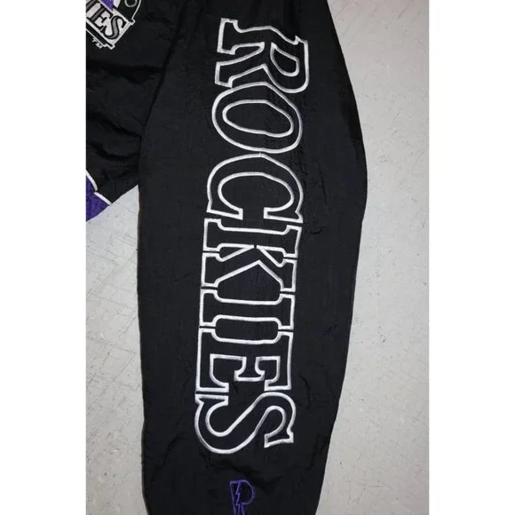 Vintage 90s Colorado Rockies Pro Player Windbreaker Jacket Men’s L Korea